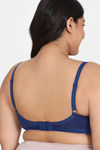 Zivame True Curv Double Layered Non Wired Full Coverage Minimiser Bra - Blue Depth — thumbnail 2